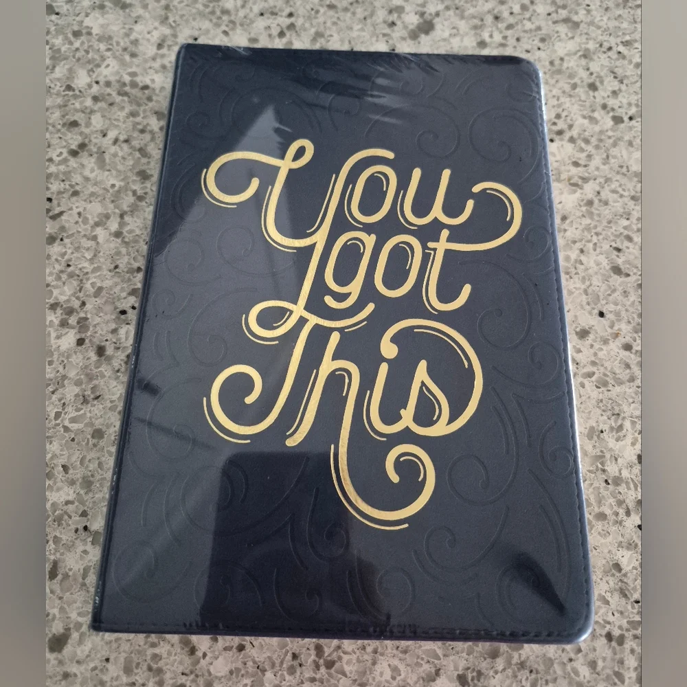 NEW Inspirational Faux Leather Journal You Got This Classic Lined Navy Blue/Gold